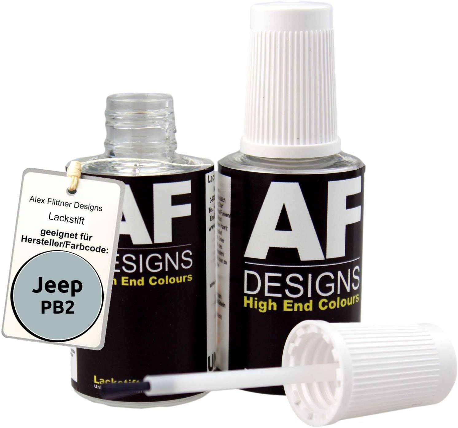 Alex Flittner Designs Paint Pen for Jeep PB2 Sterling Blue Satin Pearl Quick Drying 2 x 20 ml