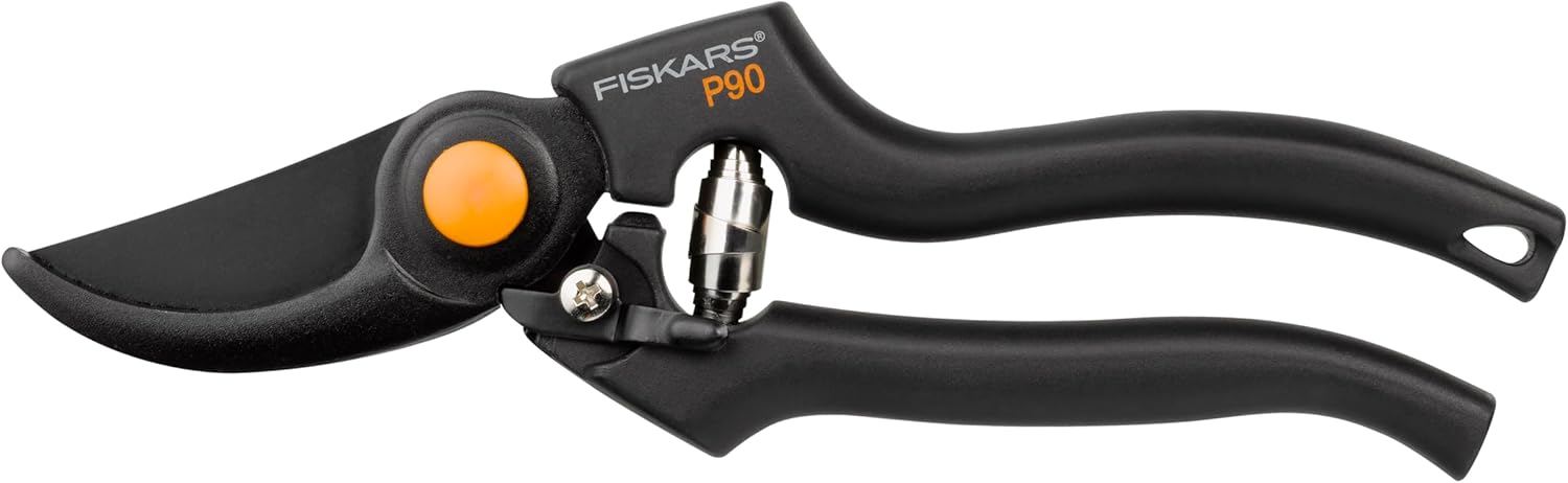 Fiskars Pro Pruner P90, Cutting diameter: 2.6 cm, Steel blades with non-stick coating, Length: 22.5 cm, Black/Orange, 1001530