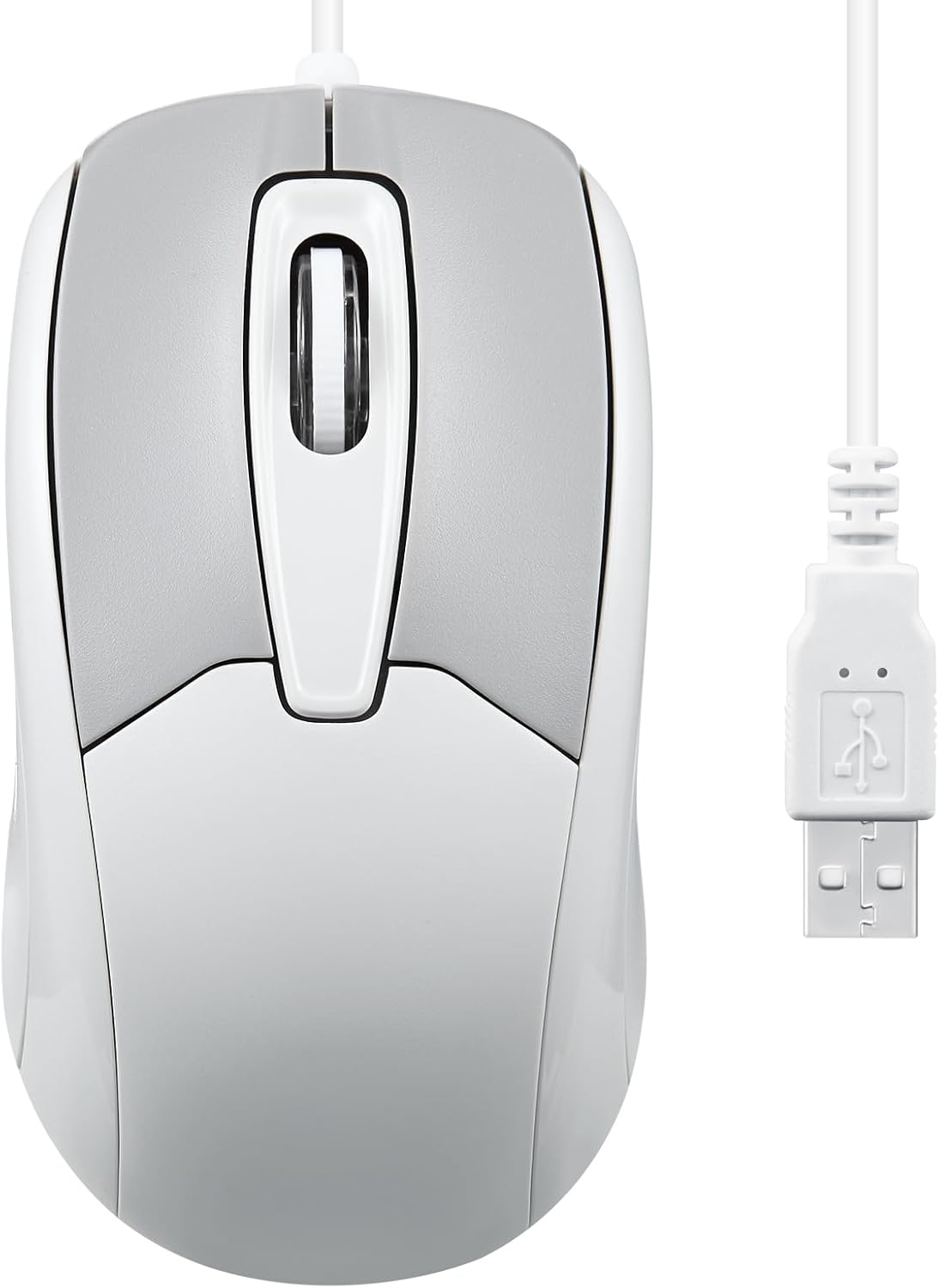 Perixx PERIMICE-209M 3 Button USB Wired Mouse - Optical - 1000 DPI - 5.9 Ft Cable - Beige