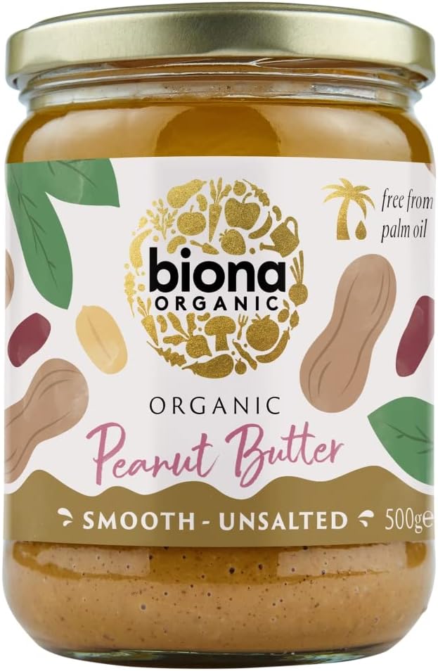 Biona Organic Peanut Butter Smooth No Salt, 500g