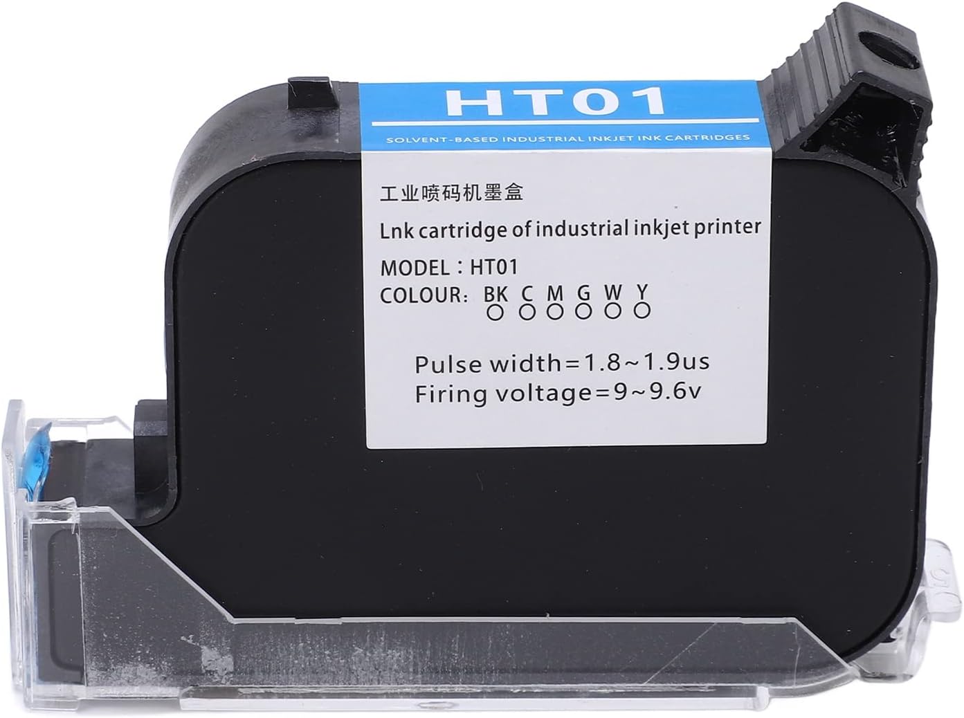 Hyuduo Handheld Inkjet Printer Ink Cartridge HT01 42ML, Rapid Drying, Black, Compatible with SC12, SC12T, CP12, CP12W, SC12KJ Printers