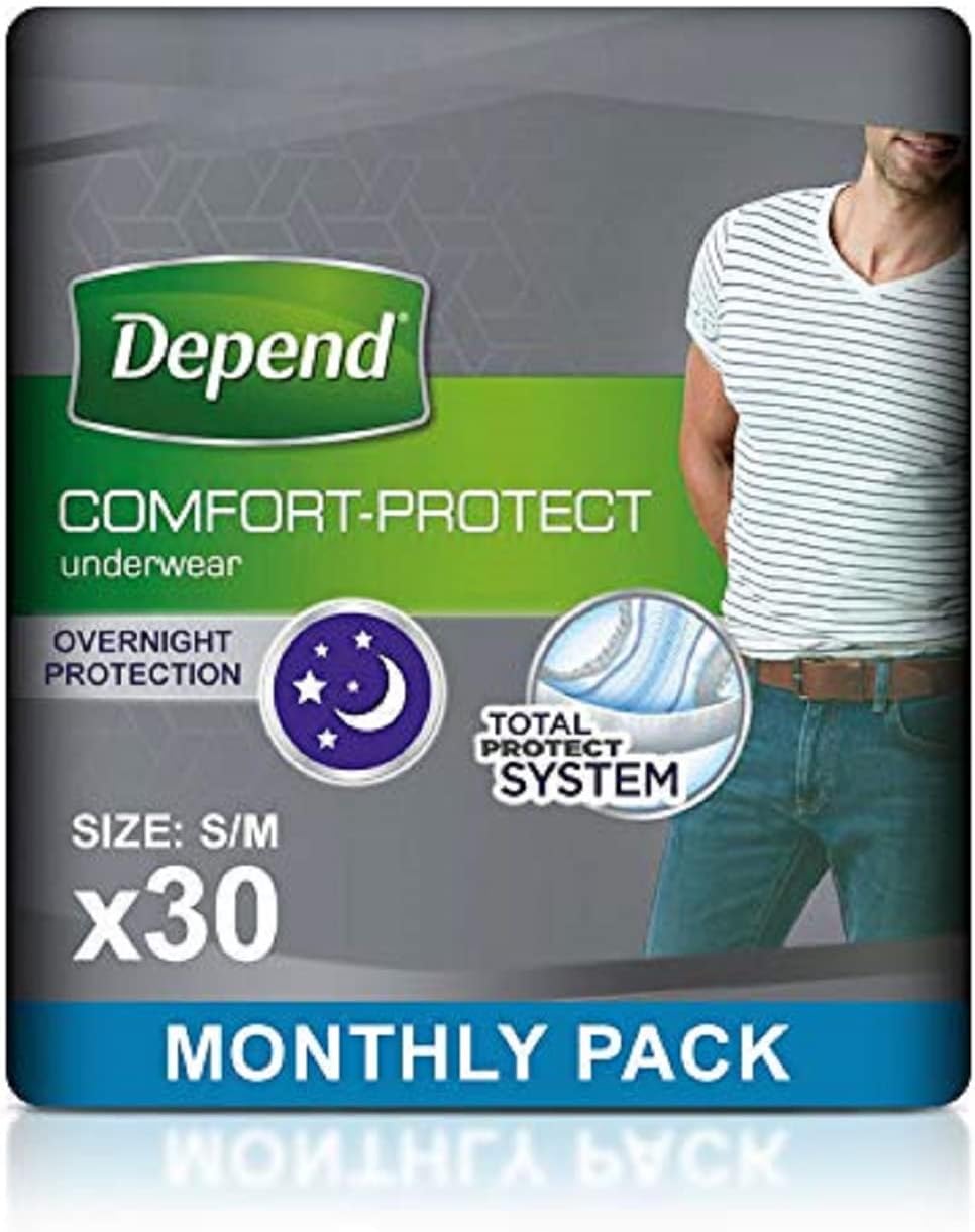 Depend Comfort Protect Incontinence Pants for Men, Small/Medium, 30 Pants