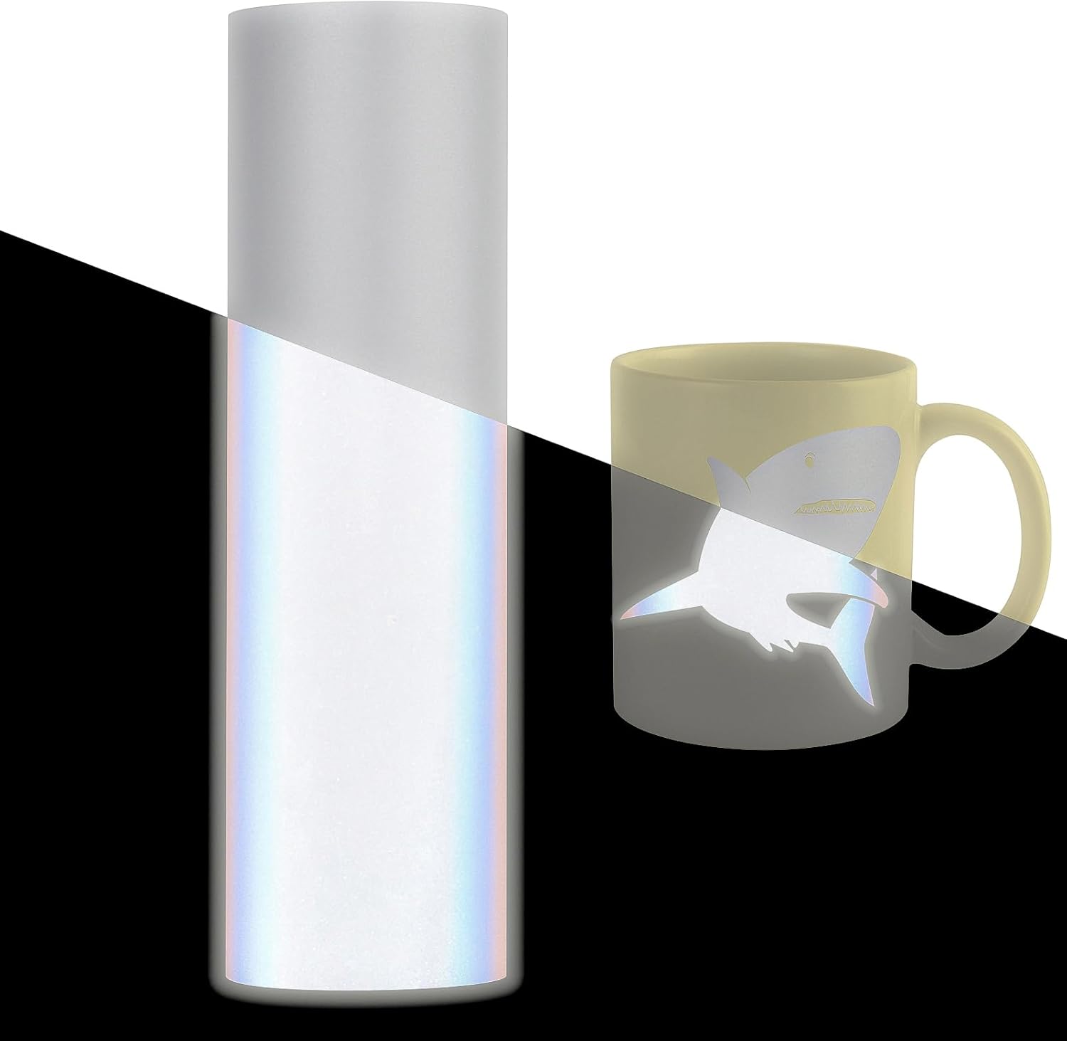 VINYL FROG Reflective Silver Adhesive Vinyl 12 inches x 6 FT Roll, Flashlight Sensitive Craft Vinyl for Decals, Cars, Bikes, Motorcycles, Helmets, Mailbox, Reflective Tape Roll