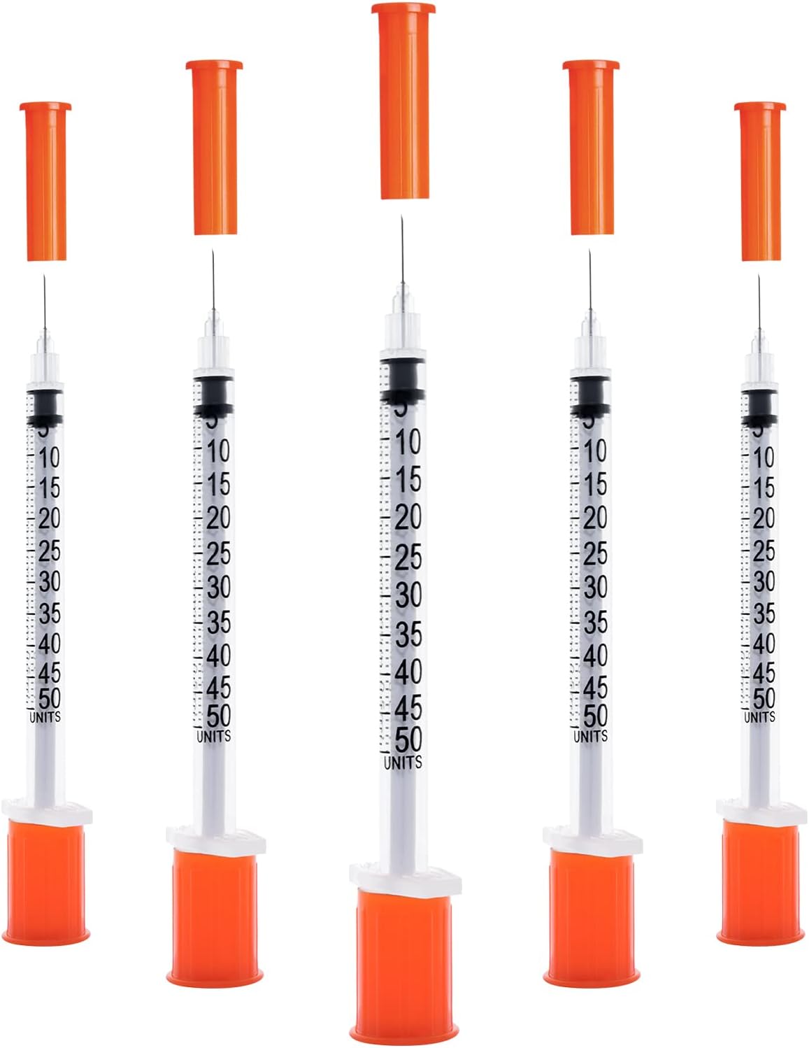 U-100 0.5cc 30g 5/16" (8mm) Syringe with Needle, Individually Wrapped, Pack of 20