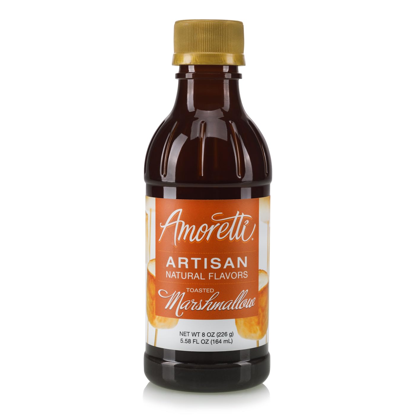 Amoretti - Natural Toasted Marshmallow Artisan Flavor Paste, 8 oz, Perfect For Ice Cream, Beverages, Cakes, and more, Preservative Free, Vegan, Gluten Free, No Artificial Sweeteners, Highly Concentrated