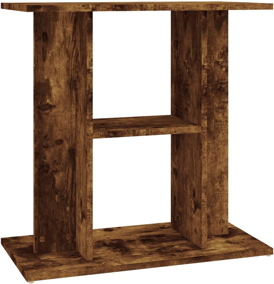 vidaXL Engineered Wood Aquarium Stand in Smoked Oak - Sleek Design, Durable, Moisture and Safe for Home Decor