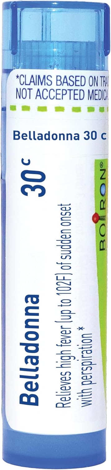 Boiron Belladonna 30C Homeopathic Medicine for Fever - 80 Pellets