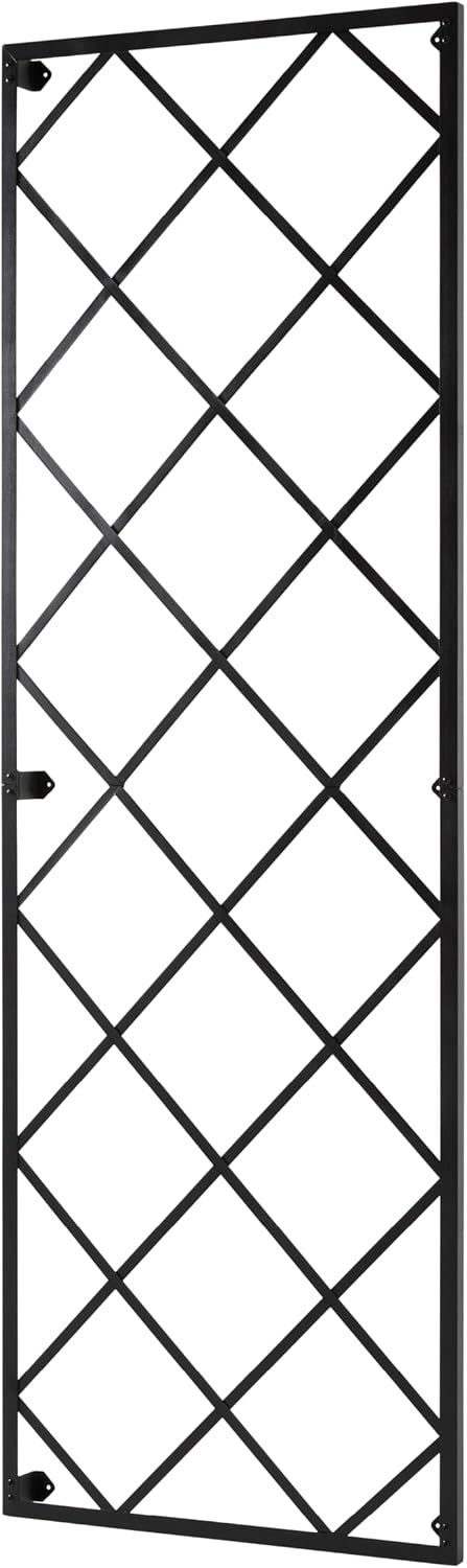 Giant Wall Trellis, 8 Foot Tall (96” high by 32” Wide), for Outdoor Climbing Plants, Sturdy Rectangular Shaped Metal Frame with Lattice Design