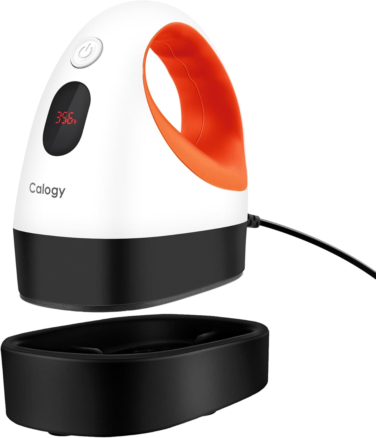 Calogy Mini Heat Press, Heat Transfer Machine, Constant Temp Control, Insulated Safety Base, Fits for Crafts, T-Shirt, Hat, Cap, Pillows (White Orange)