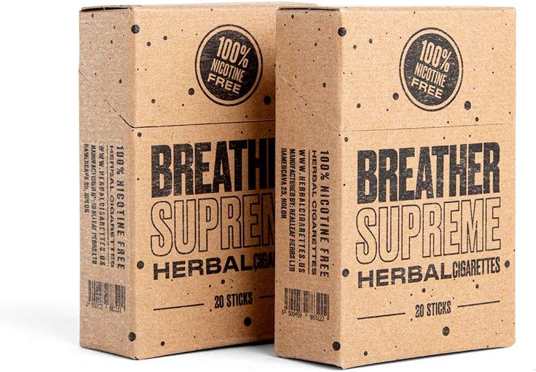 Herbal Cigarettes - Tobacco and Nicotine Free 2 Packs 40 Smokes