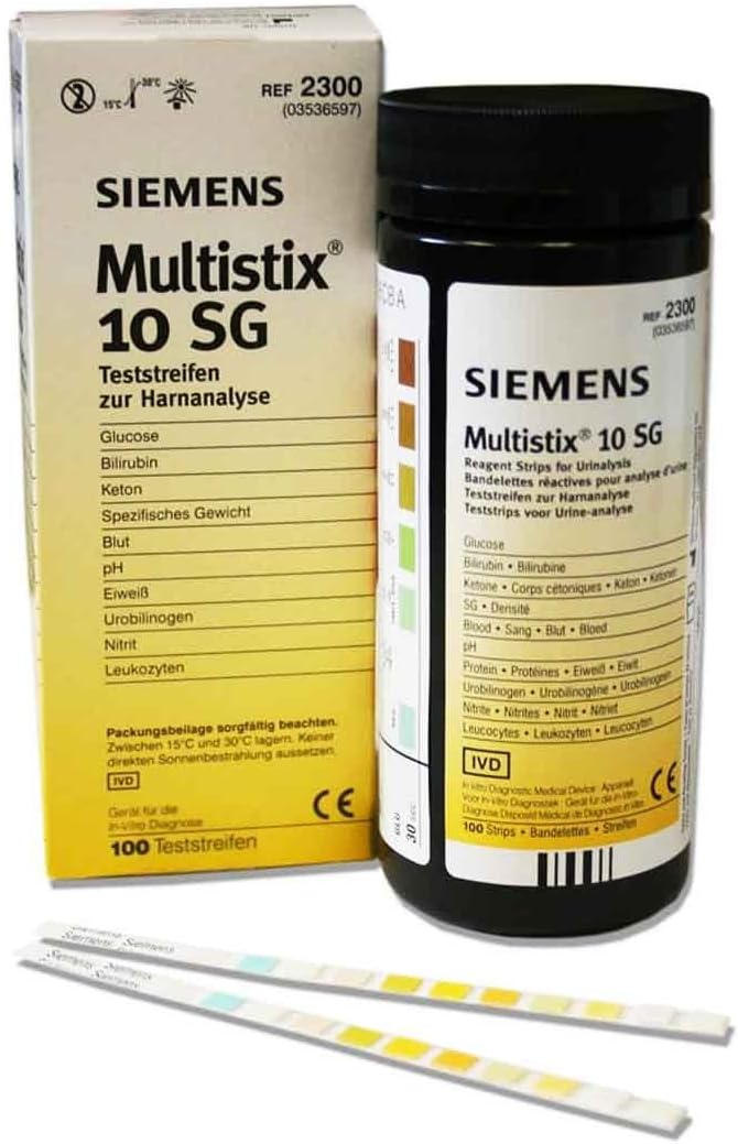 Bayer Multistix 10SG Urine Reagent Test Strips - 100/BOX
