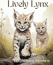 Lively Lynx Coloring Adventures: Wildlife Coloring Book for Ages 8+