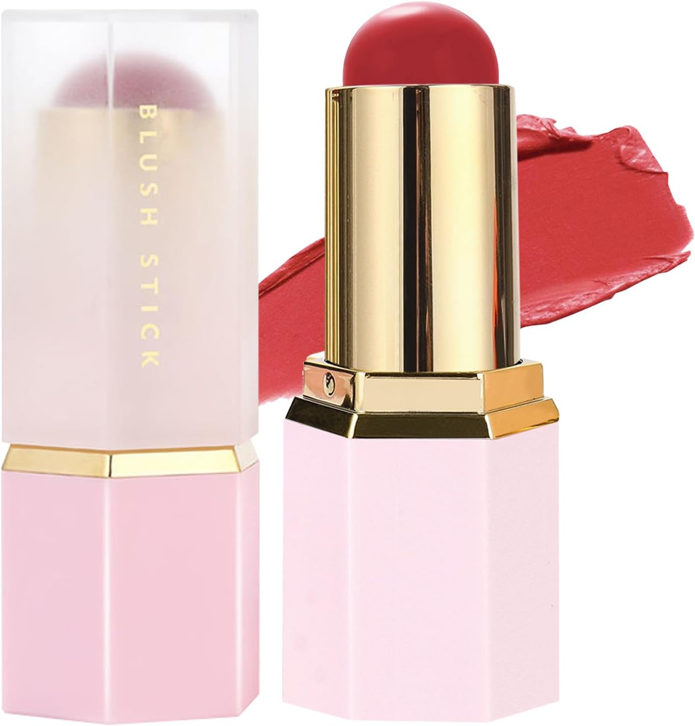 Blush Stick - Hydrating Waterproof Milk Blush | Natural Face Highlighters Luminizers for Oily Dry Combination Skin Cheekbones Brow Bone