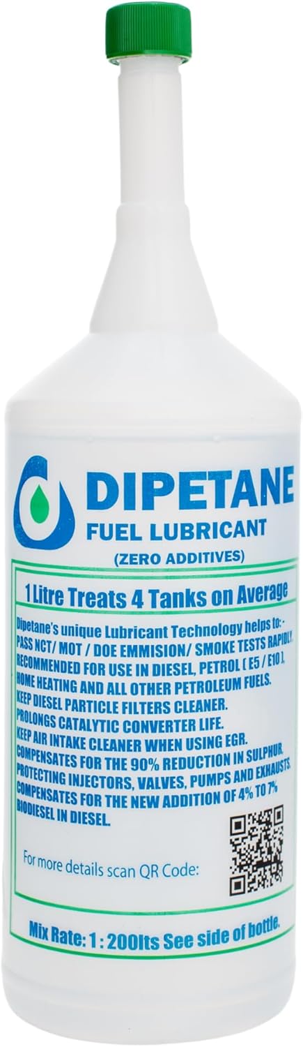 Dipetane 1L Fuel Additive | Improve Fuel Economy | Reduce Emmisions | DPF Cleaner Diesel and Petrol | Flush and clean Engine, Injector and EGR valve