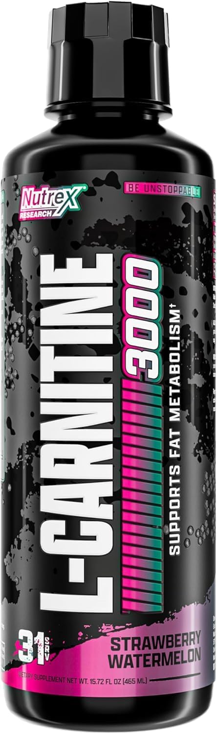 Nutrex Research Liquid Carnitine 3000 | (Strawberry Watermelon) | Premium L Carnitine Liquid, Stimulant Free