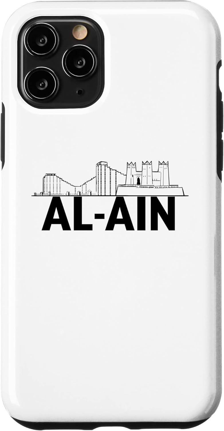 iPhone 11 Pro Al-Ain Emirates City Skyline Silhouette Outline Sketch Case