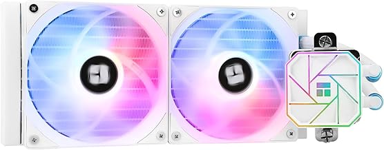 Thermalright Aqua Elite 240 White V3 Water Cooling CPU Cooler, Double PWM ARGB Fans with S-FDB Bearings,Efficient PWM Controlled Pump,for AMD/AM4/AM5, Intel LGA1150/1151/1200/2011/1700
