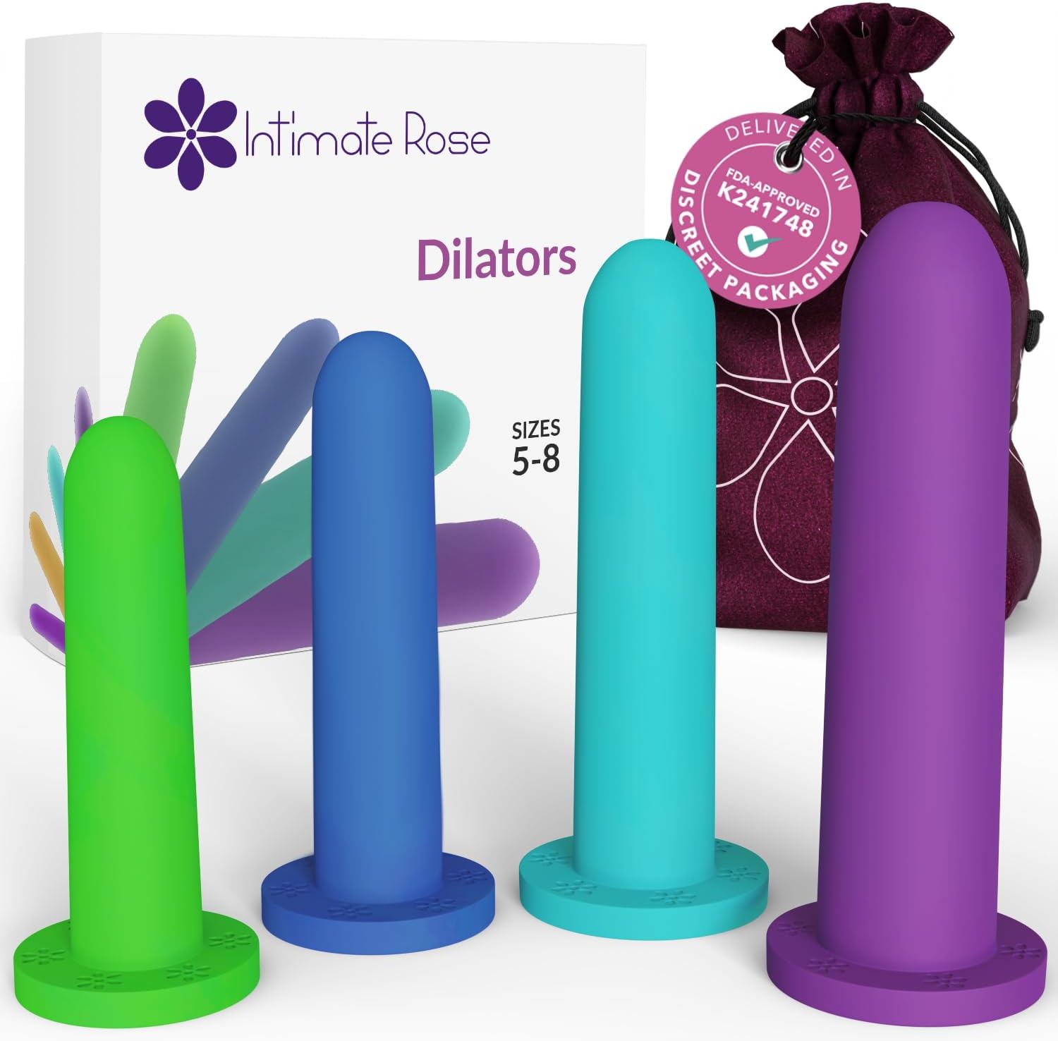 Large Vaginal Dilators for Pelvic Floor Therapy & Vaginismus Pain Relief | FDA-Cleared Silicone Set with 100+ Tutorials, Support Group & Doctor Access