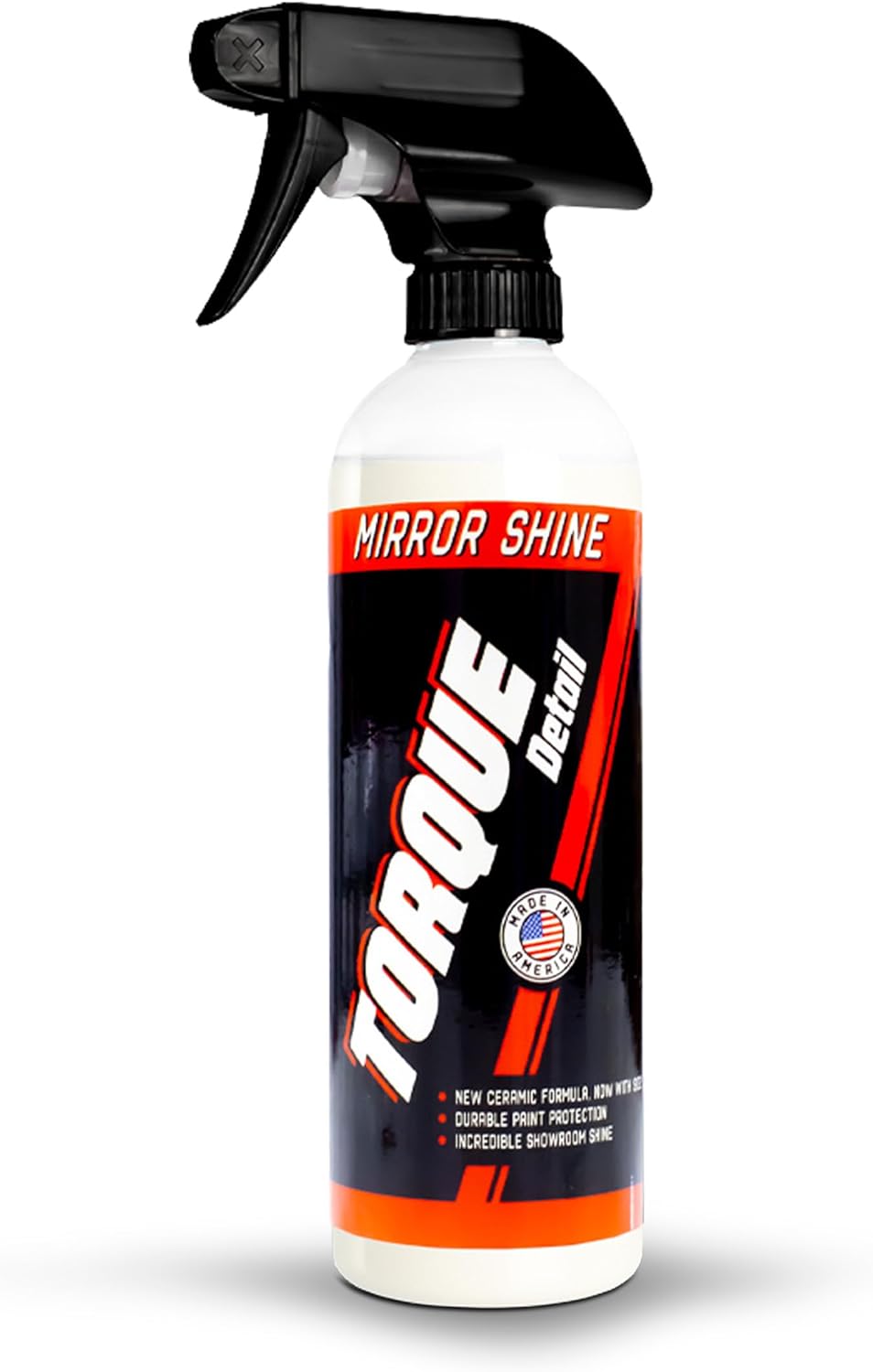 Mirror Shine - Super Gloss Ceramic Wax & Sealant Hybrid Spray by Torque Detail - Showroom Shine w/Professional Detailer Protection - Quickly Applies in Minutes, Each Coat Lasts Months - 16oz Bottle