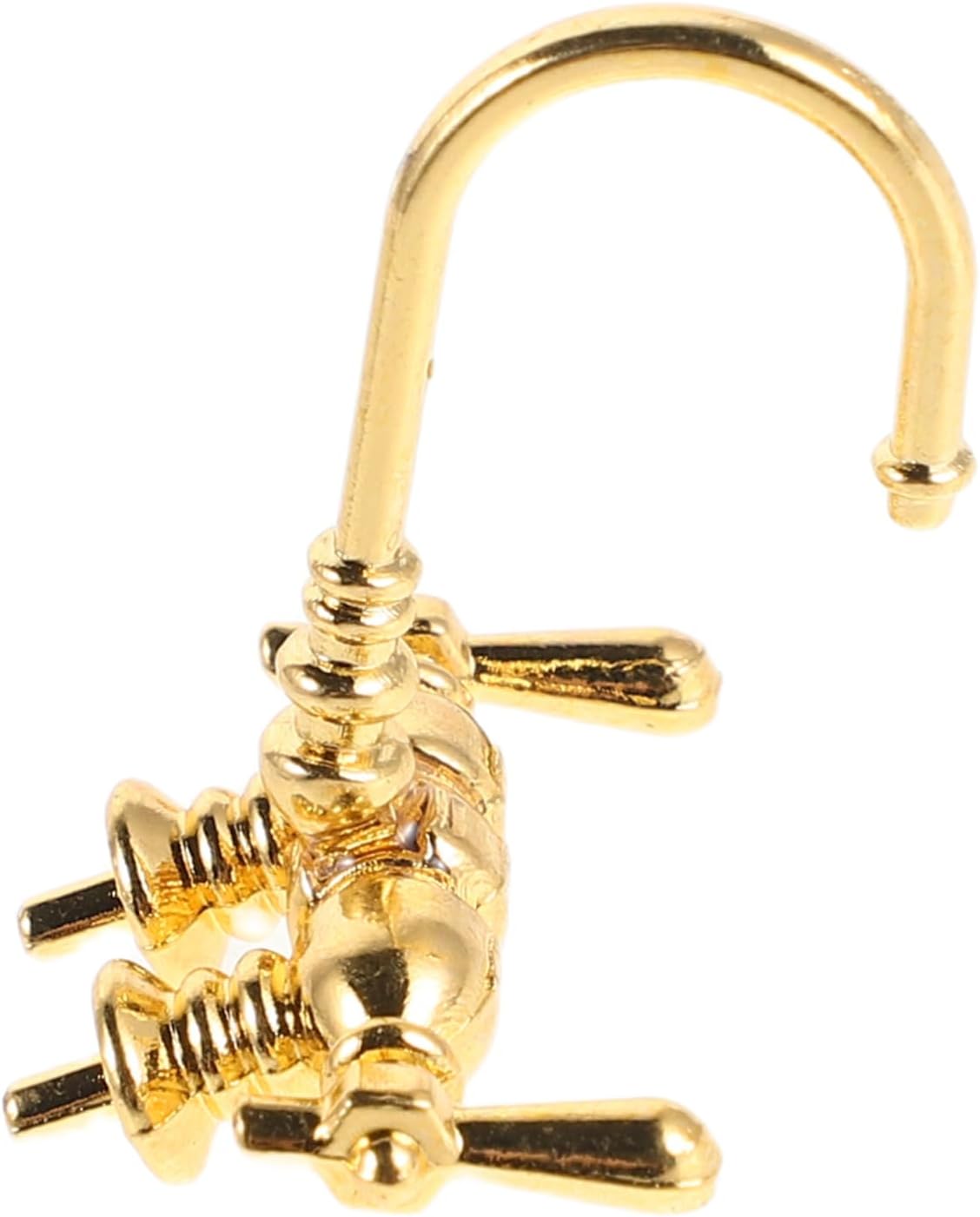 Abaodam Miniature Metal Dollhouse Mixer Tap for Kitchen and Bathroom Realistic Farmhouse Accessory for DIY Bathtub Scene Decoration Polished Faucet Model