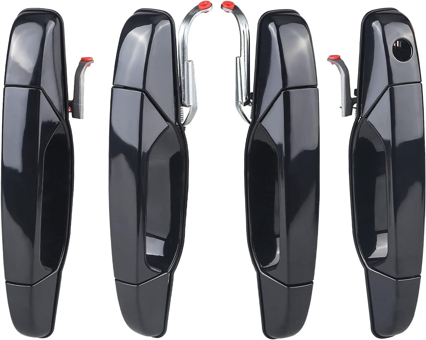JDMON Compatible with Exterior Door Handle 4Pcs Front & Rear Driver & Passenger Side Chevy Silverado Tahoe Suburban GMC Sierra Yukon Cadillac Escalade Pickup SUV 2007-2013 Replaces 20828237, 20954796