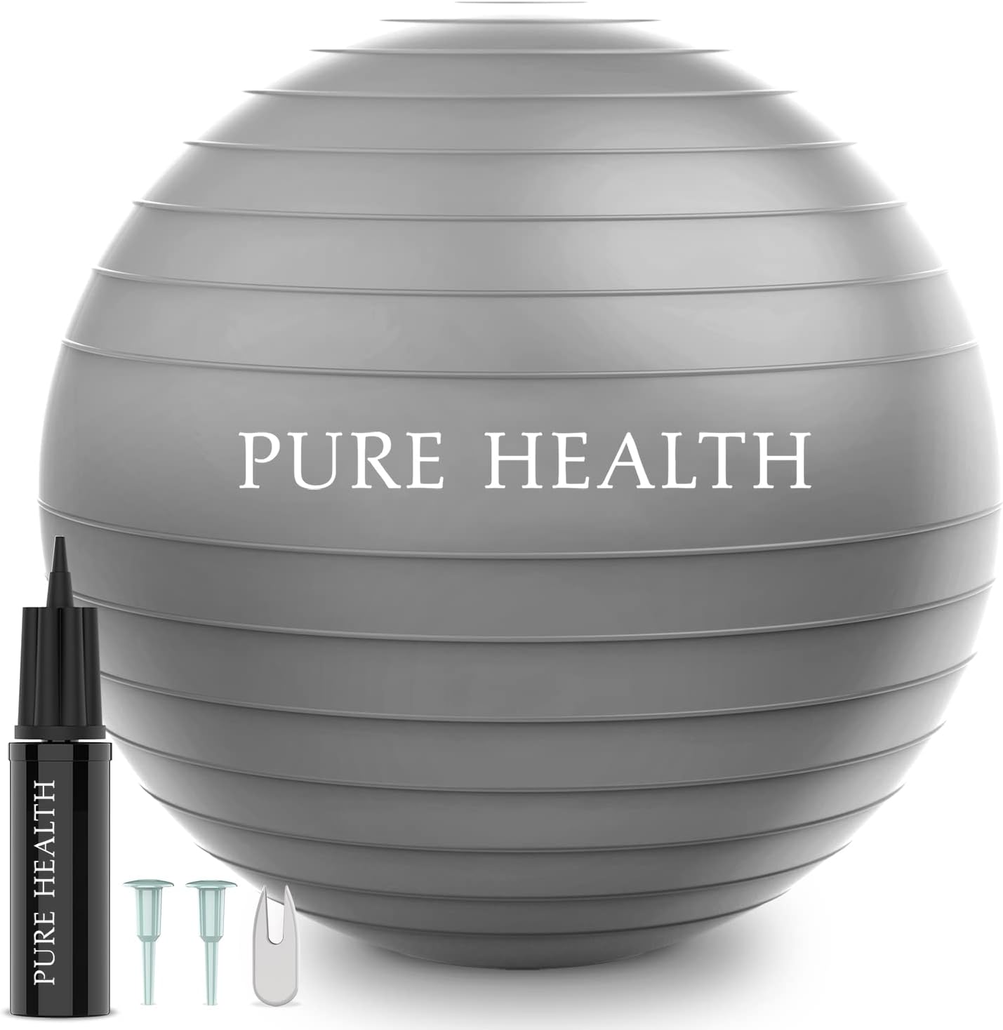 Exercise Fitness Swiss Yoga Ball - Anti Burst Extra thick with Hand Pump for Home Gym -Birthing Ball for Yoga, Pilates, Fitness, Pregnancy & Labour