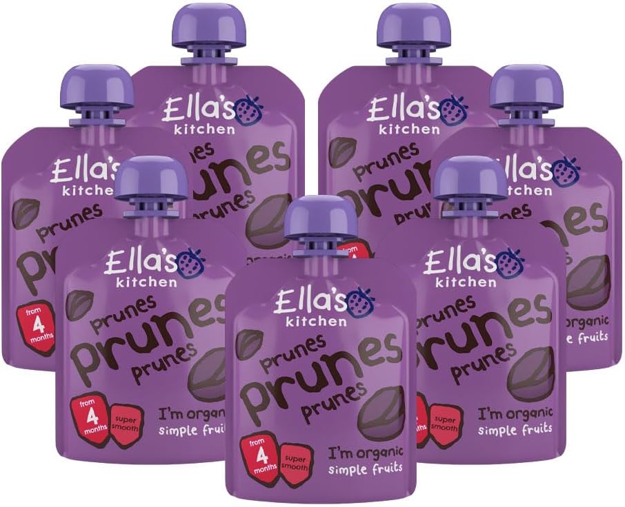 Ella's Kitchen First Taste Prunes 4+ Months, Pack of 7, 490g