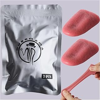 OUERMAMA 2 Pcs Halloween Fake Tongue False Tongue Horrific Tongue Prop Tricks Tongue Toys,Prop Tricks Tongue Toys,Realistic Fake Tongue, Comedy Magic Trick Accessories