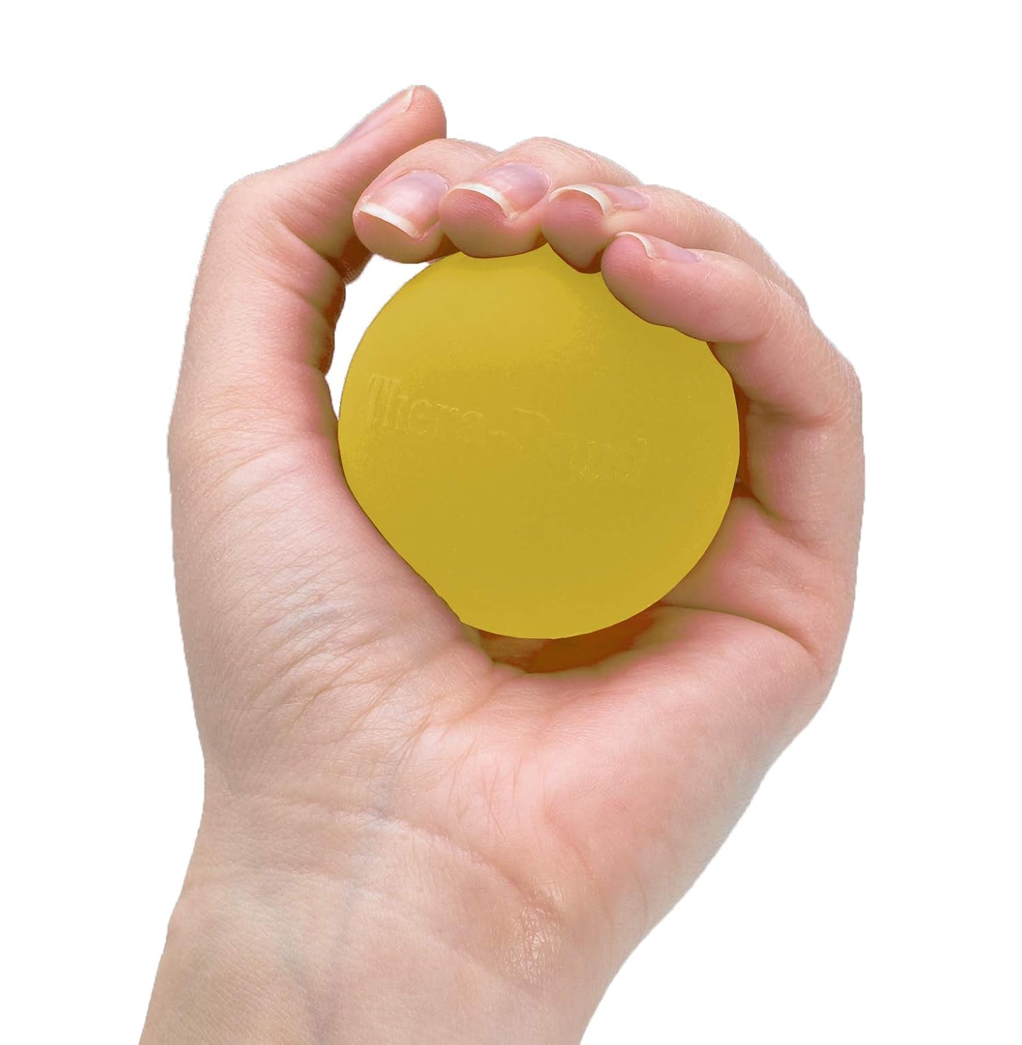THERABAND Hand Exerciser, Ball For Hand, Wrist, Finger, Forearm, Grip Strengthening & Therapy, Squeeze Ball to Increase Hand Flexibility & Relieve Joint Pain, Yellow, Extra Soft