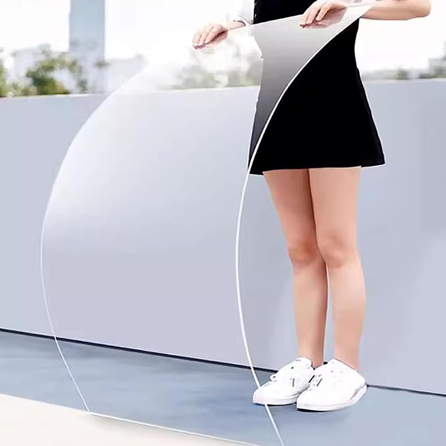 Polycarbonate Sheets,Large Transparent Acrylic Plastic Sheet,Roofing Sheets,UV Protected,Glass Replacement,for Picture Frame,Drawing,Greenhouse,Canopy,Carport,Custom (15.74x31.49in,2mm)