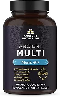 Multivitamin for Men by Ancient Nutrition, Ancient Multi Men's 40+ Once Daily Vitamin Supplement 90 ct, Vitamin A, Vitamin B and Vitamin K2, Supports Immune System, Paleo and Keto Friendly