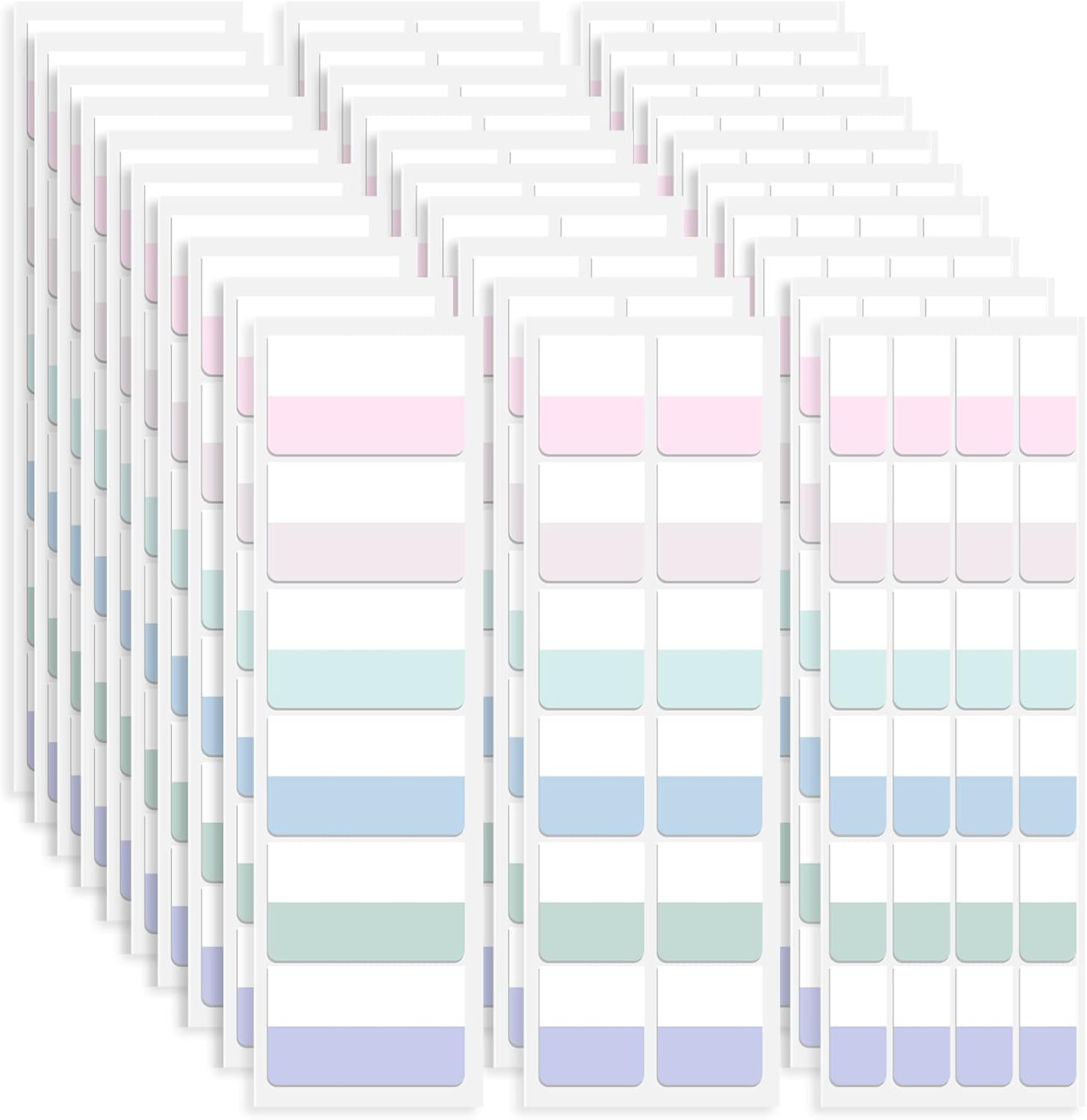 Vicloon Sticky Index Tabs File Tabs, 420PCS File Index Tabs and Flags Writable Page Markers for Labeling and Organizing Documents, Papers, File Folders, Books(Three Sizes)