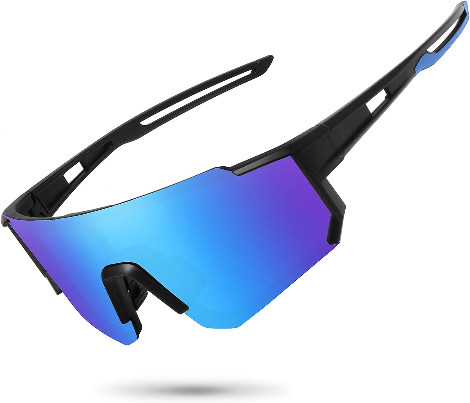 Polarized Sports Sunglasses for Men Women,Cycling Running