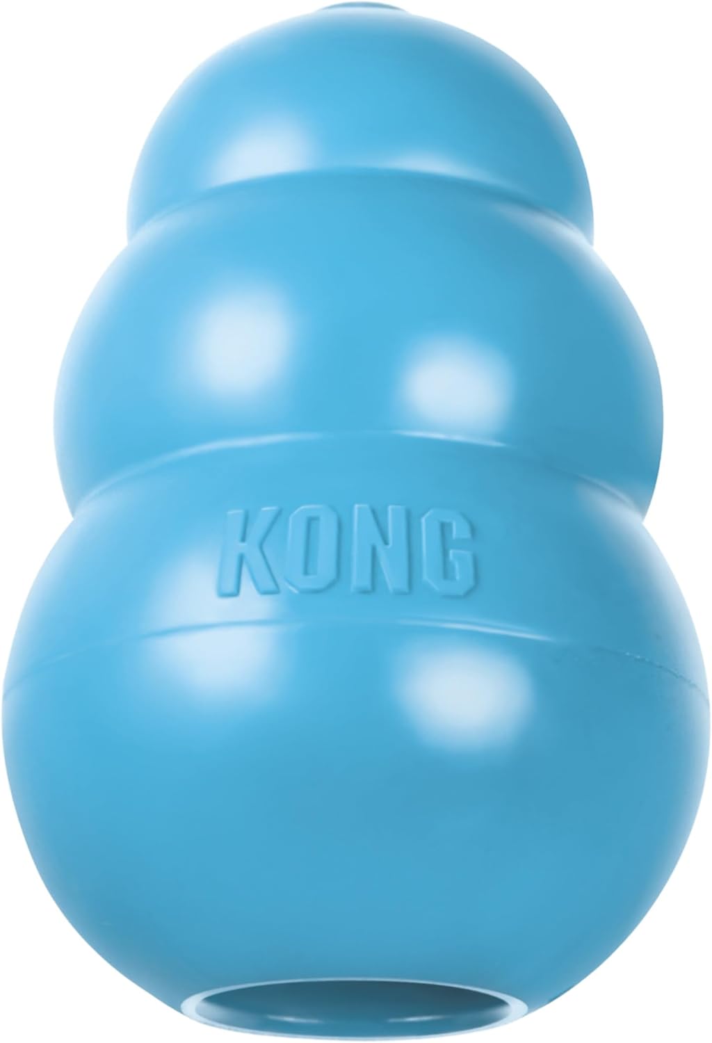 KONG Puppy - Natural Teething Rubber Chew Toy for Dogs - Stuffable Dog Toy for Extended Playtime - Chew & Fetch Toy for Puppies - For Large Puppies - Blue