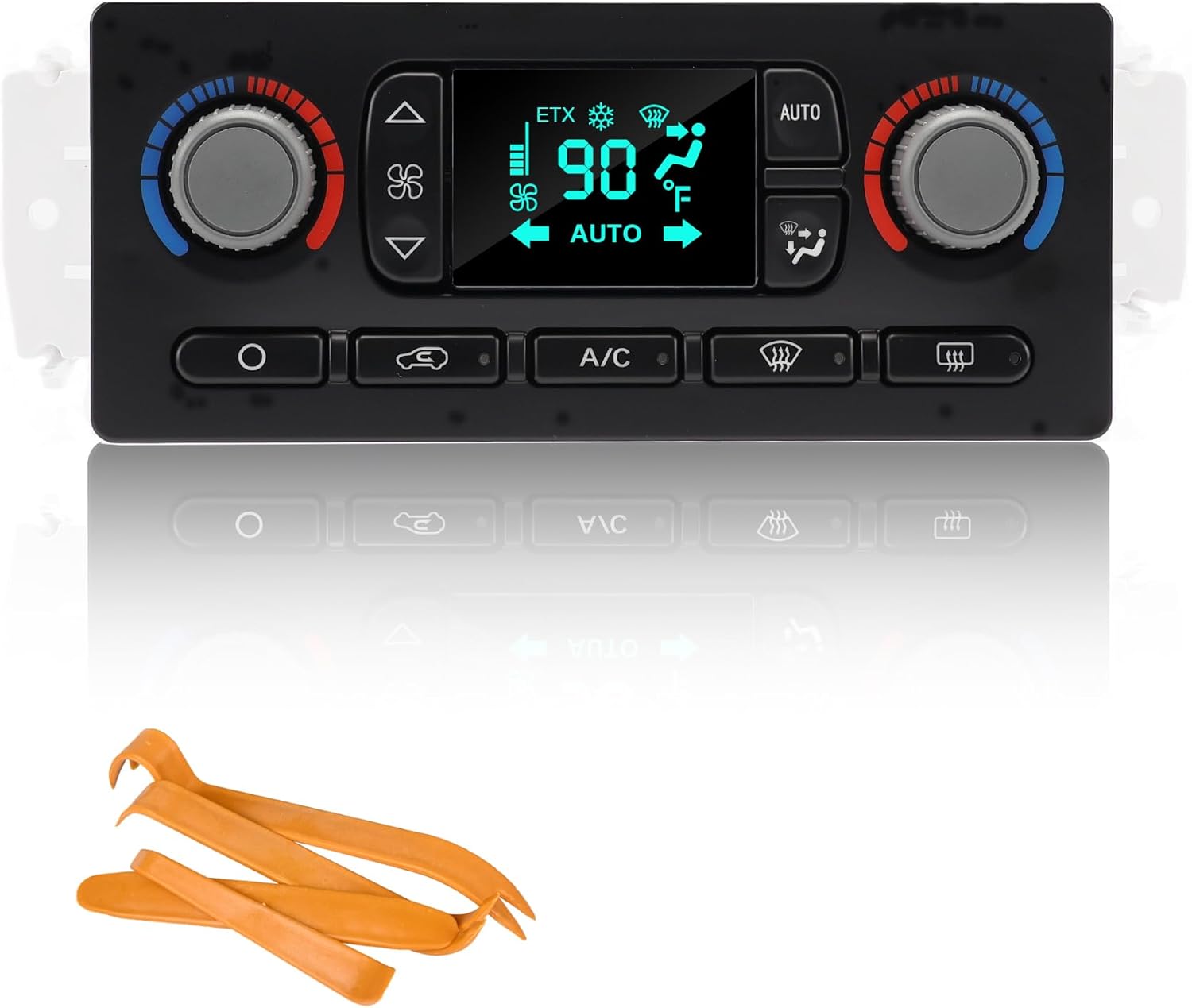 599-013 A/C Heater Conditioning Control Switch Panel 15855848 HVAC Climate Control Module Replacement for 2005 2006 Chevy Avalanche Silverado Suburban GMC Sierra Yukon XL 1500 2500 Replaces 15133519