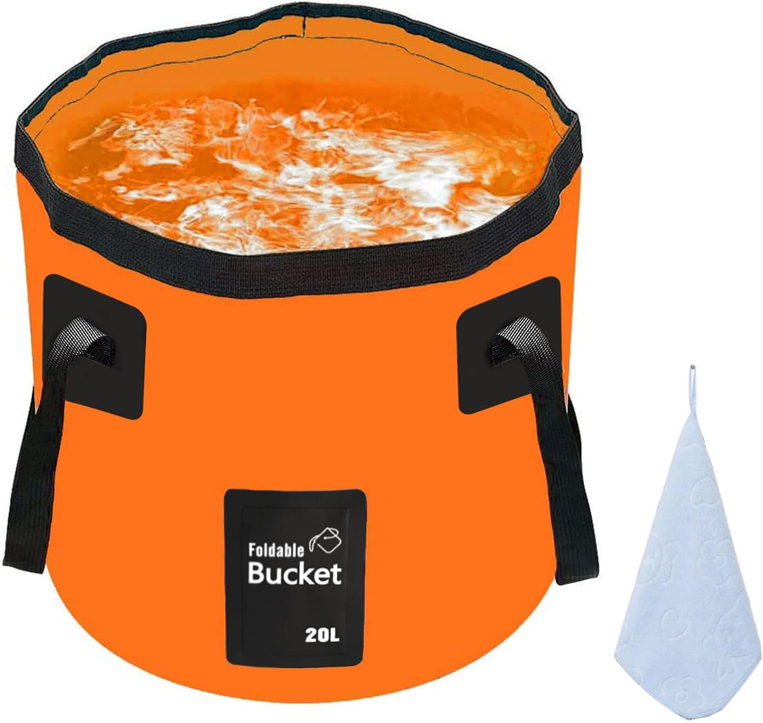12L 20L Premium Folding Water Bucket, Outdoor Sports Lightweight Portable Collapsible Bucket for Camping Traveling Picnic Hiking Fishing Boating Gardening Car Washing