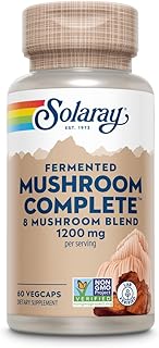 Solaray Fermented Mushroom Complete 1200 mg | Healthy Immune Function Support | 30 Serv | 60 VegCaps