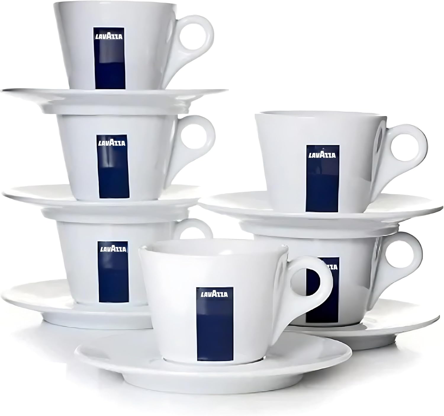 Lavazza Blu Collection Cappuccino Cup, Set of 6, Coffee Cup, Porcelain, White, 165ml