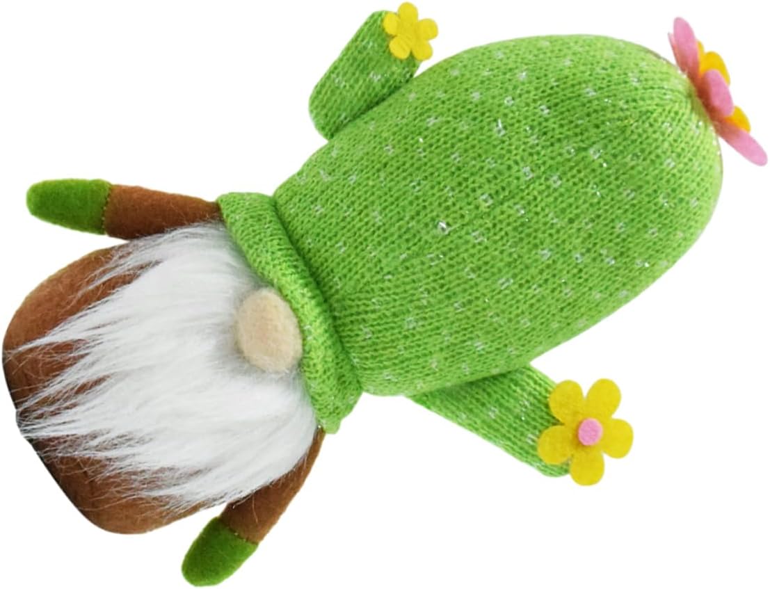 Angoily Miniature Cactus Figurine Succulent Gnome Doll Compact Farmhouse Decoration for Kitchen Bookshelf Photography Background Stylish Small Dwarf Statue for Home Office