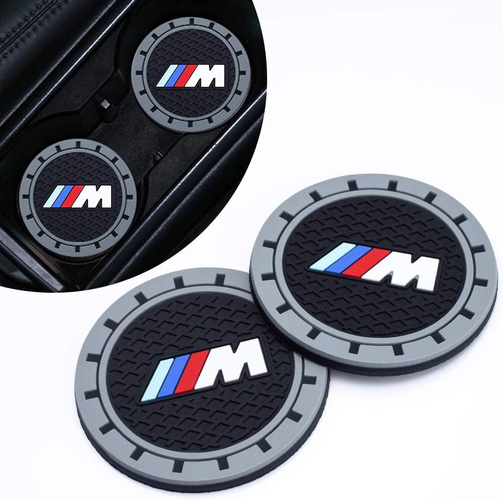 for BMW M Car Cup Coaster, Drink Holder Coaster for BMW M M2 M4 M5 M6 M8 X1 X2 X3 X5 X6 M135i M240i Z4 328i X7, 2PCS