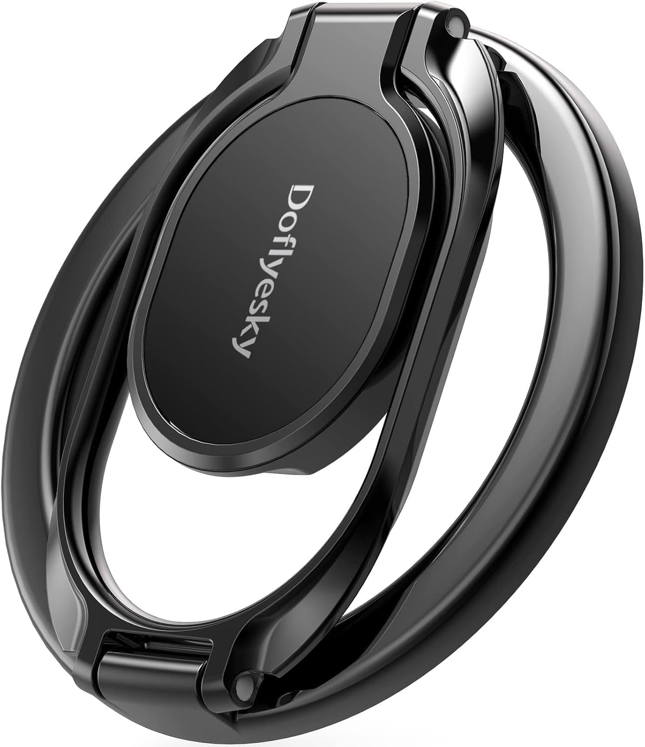 Magnetic Phone Ring Holder for iPhone, Double Adjustable Gym Phone Grip Holder and Stand Removable for Magsafe Case, iPhone 16 15 Pro Max Plus SE, Compatible with Magnetic Car Mount