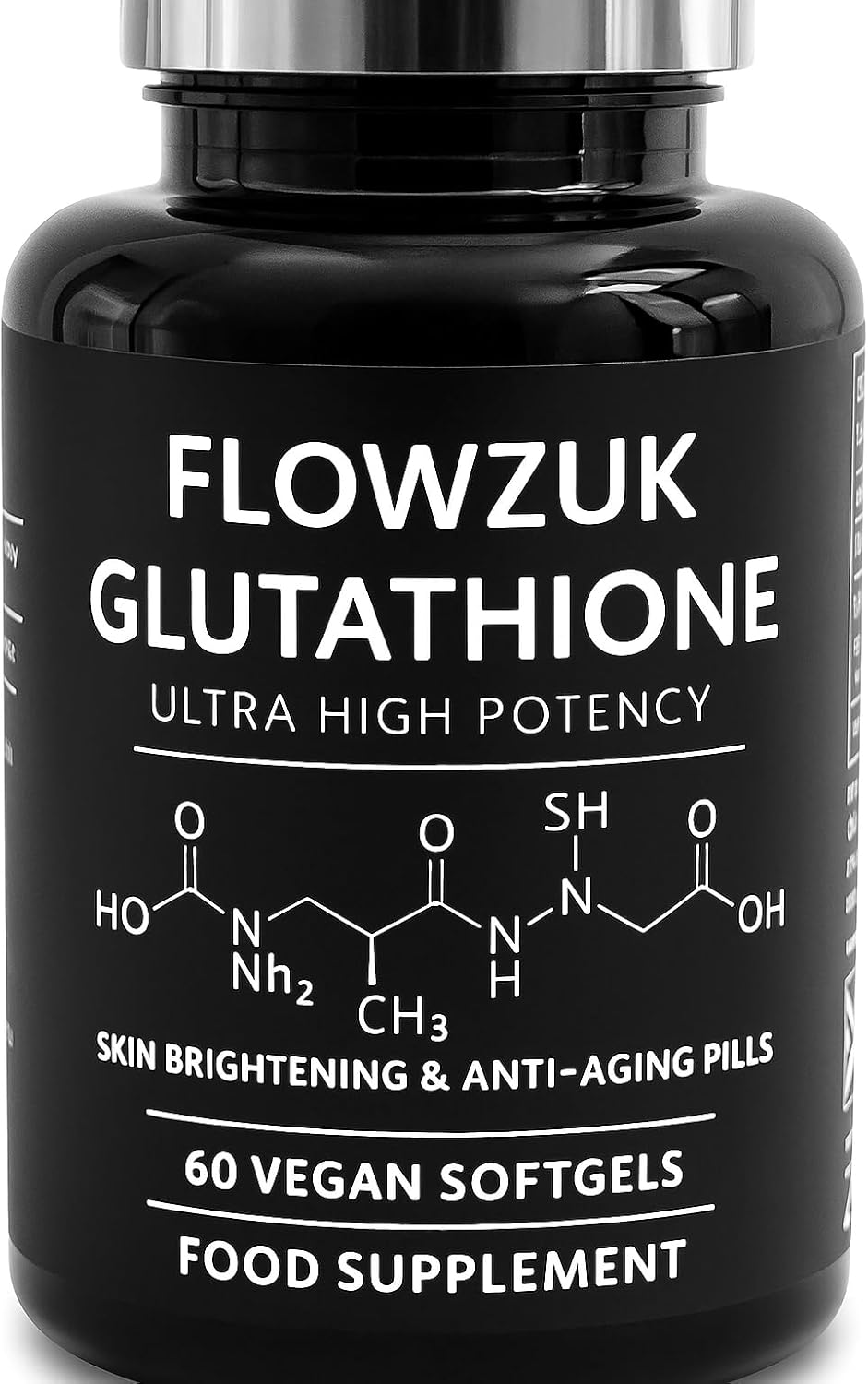 Flowzuk Glutathione Capsules - Ultra High Strength Glutathione Supplement with Added Vitamin C and Collagen - 60 Easy to Swallow Softgels