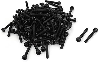 sourcing map M3 x 20mm Alloy Steel Hex Bolt Socket Head Cap Machine Screws Black 100 Pcs