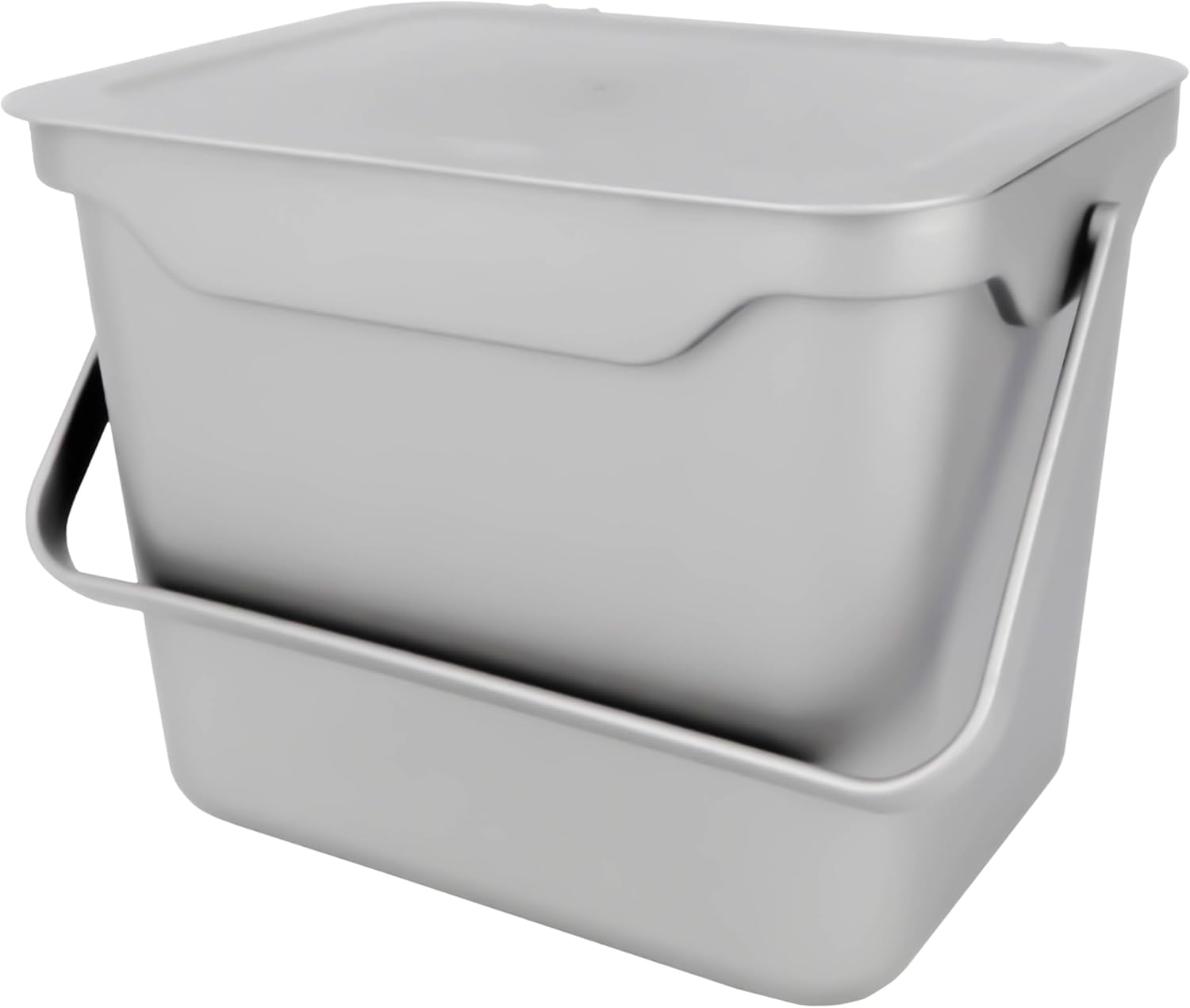 Easy Eco Light Grey Kitchen Compost Caddy/Food Recycling Waste Bin - 5 Litre (5L)