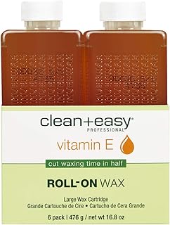 Clean & Easy Vit E Roll-On Wax 6-pack Large Vitamin E, Net Wt. 16.8 oz
