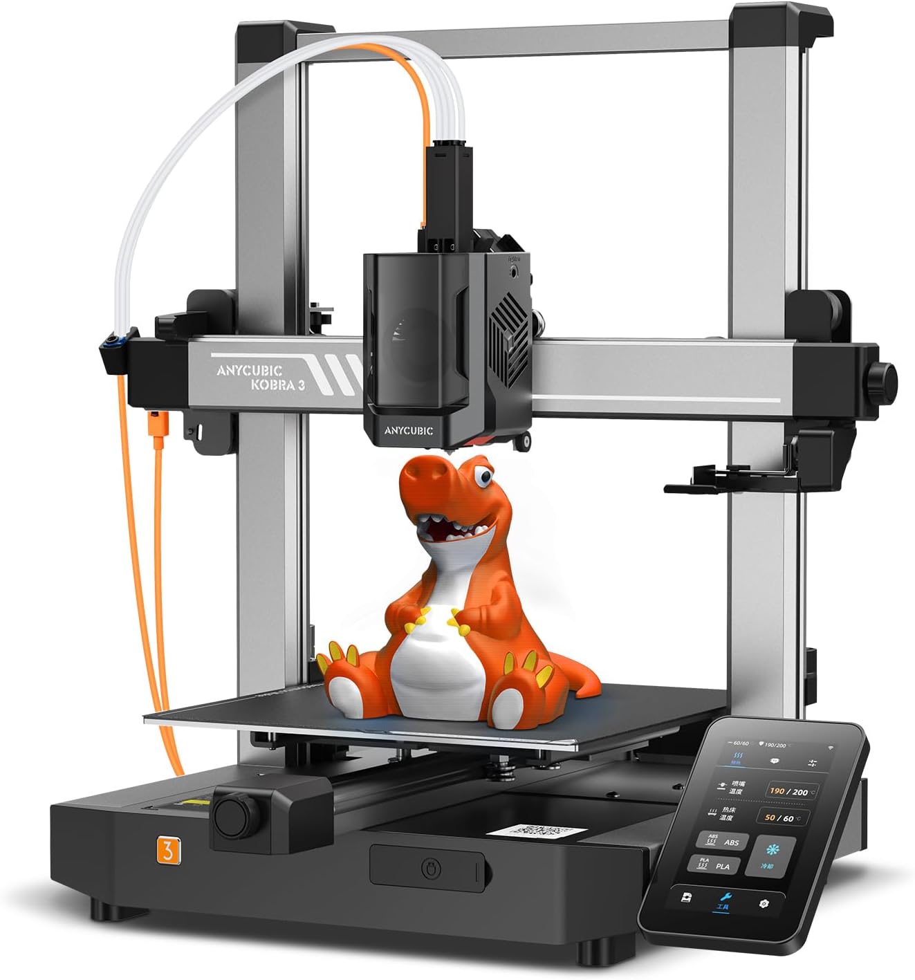 Anycubic Kobra 3 3D Printer Only, Max 600mm/s Print Speed Full-auto Calibration Details Better, Multi-Color 3D Printing Need with Additional Anycubic ACE Pro, Explore Endless Fun 9.8"x9.8"x10.2"