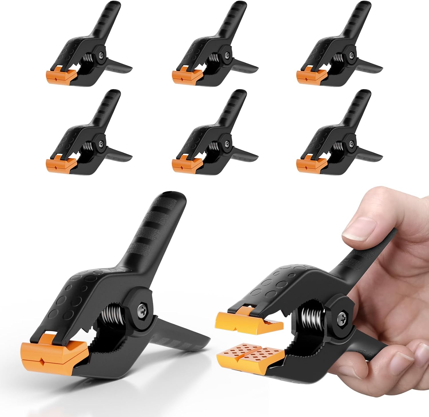 EMART 6 Pack Heavy Duty Muslin Spring Clamps, 4.5 inch Photo Booth Backdrop Clips for Photography Studio