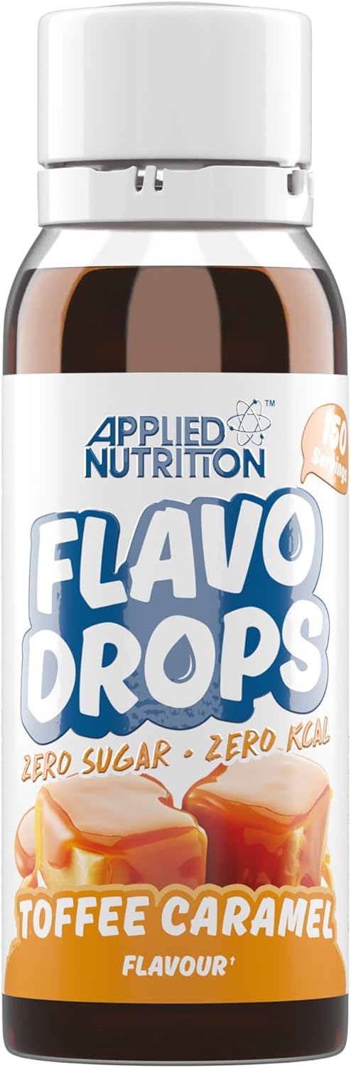Applied Nutrition - Flavor Drops - Zero Calorie Enhancer - Best Taste Experience - Best Diet Companion - Sugar-Free Delight - (38ml – 150 Servings) (Toffee Caramel)