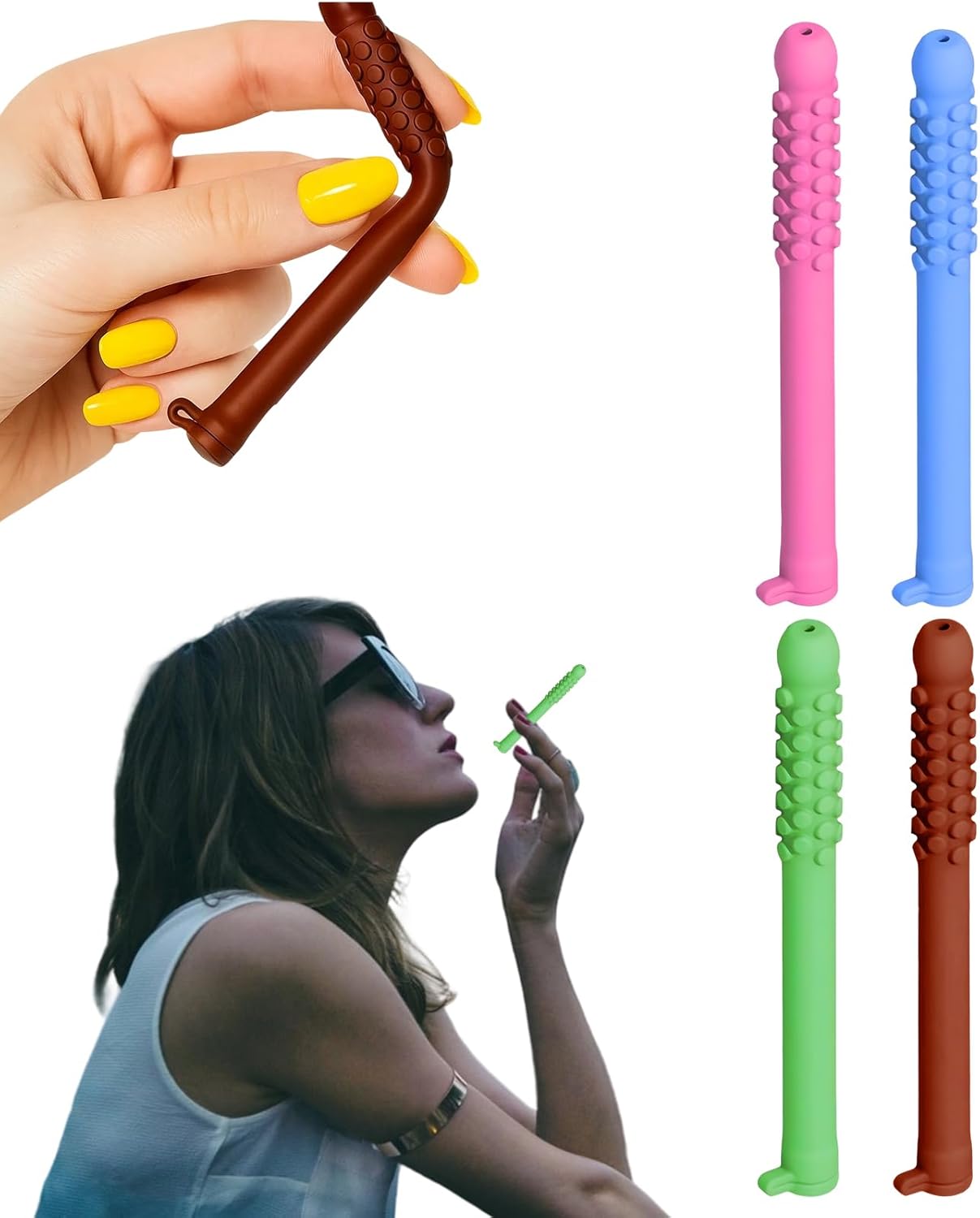 Chewable Breathers, Chewable Inhaler Stick, 3 Pack Vaporless Inhaler, for Stress Relief, Focus Enhancement for Office, Study, and Anxiety Relief