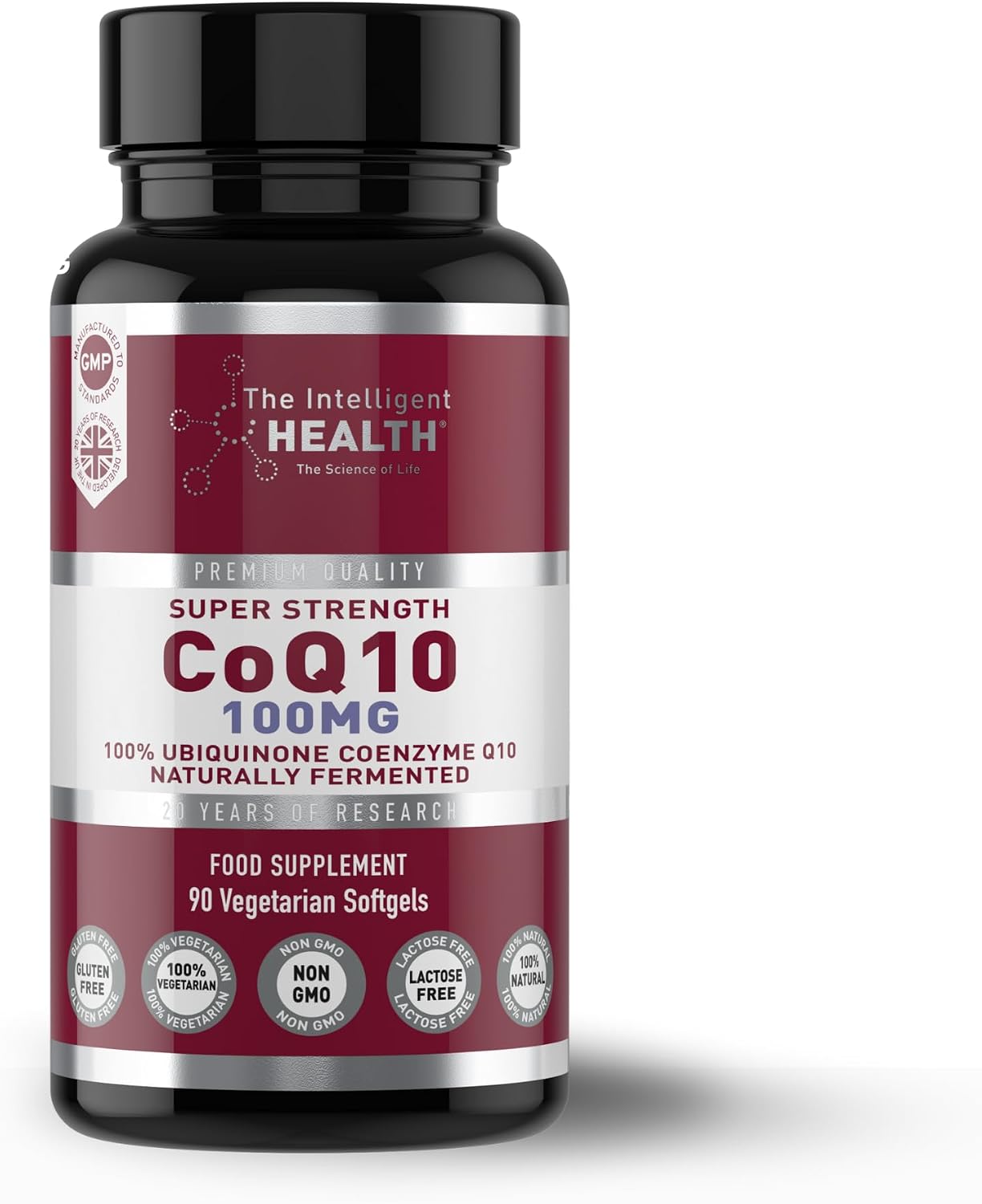 CoQ10 Supplement, Fermented Coenzyme Q10 Ubiquinone, 100mg, 120 Softgels